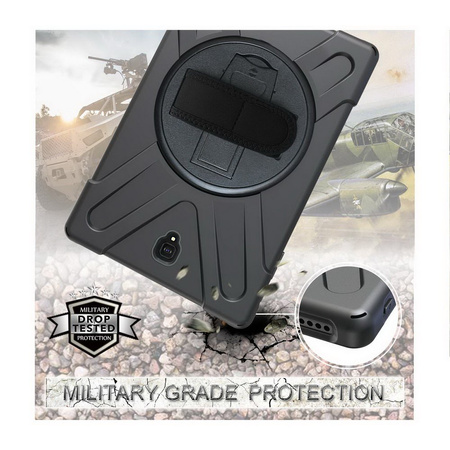 D-Pro 360 Armor Strap Case etui pancerne z uchwytem na rękę i paskiem na ramię Samsung Galaxy Tab S4 10.5 (T830/T835/T837) 2018
