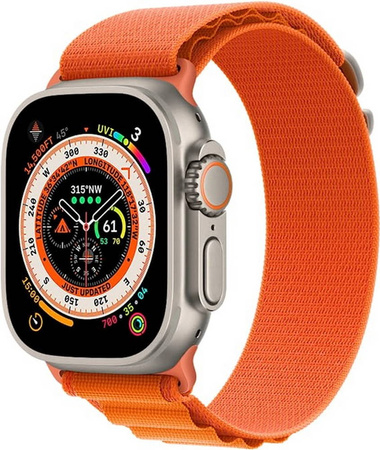 Pasek opaska sportowa D-Pro Alpine Loop pasek opaska do Apple Watch 4/5/6/7/8/9/10/11/SE/Ultra 1/2/3 44/45/46/49mm (Pomarańczowy)