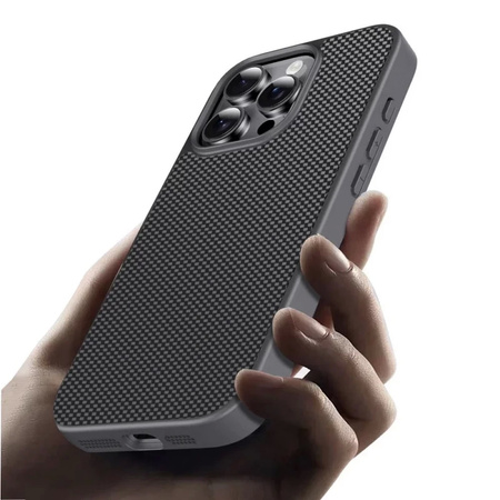 Etui D-Pro Brick Carbon TPU obudowa matowa do Apple iPhone 15 Pro (Desert Gold / Złoty)