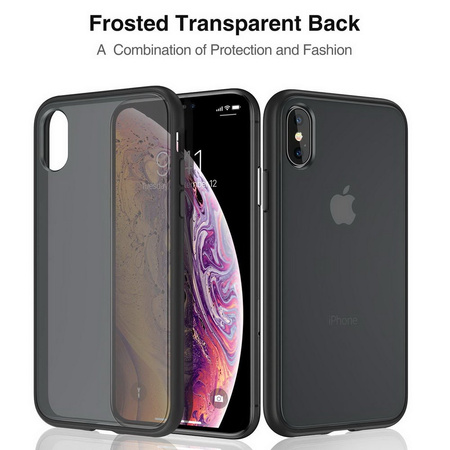 Etui D-Pro Matte Hybrid obudowa matowa do iPhone XS Max (Czarny)