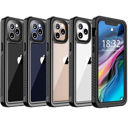Etui D-Pro 360° Waterproof Case IP68 obudowa wodoodporna wodoszczelna pancerna do iPhone 12 Pro (Czarny)