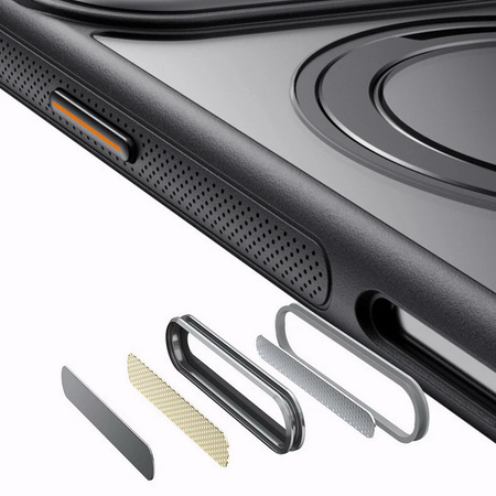 Etui Grip 360 Rotate Stand MagSafe Case obudowa magnetyczna matowa magnes stojak podstawka do Apple iPhone 17 Pro (Czarny)