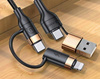 Usams Kabel 4w1 USB-A/USB-C do USB-C/Lightning (Black)