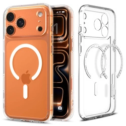 Etui Spigen Ultra Hybrid Case MagSafe obudowa mocna wzmacniana do Apple iPhone 17 Pro (Przezroczysty/Biały)