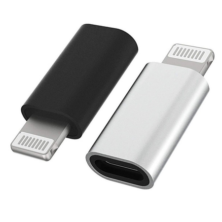 Adapter przejściówka USB-C Typ-C do Apple Lightning iPhone (Silver)