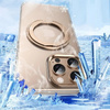 Etui D-Pro Crystal PC MagSafe Stand Case obudowa magnetyczna nieżółknąca magnes stojak podstawka do Apple iPhone 16 Pro (Przezroczysty / Titanium Gold)