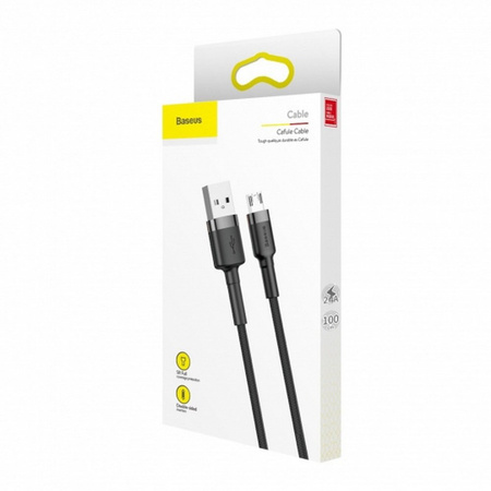 Baseus Cafule Kabel Micro USB 2.4A 100cm (Black+Gray)