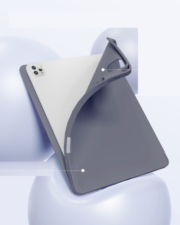 Etui D-Pro Smart Cover Case pokrowiec obudowa z klapką z uchwytem na rysikiPad Pro 11 5 Gen. (2024) (Fioletowy)