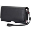 Kabura D-Pro Holster Dual poziome uniwersalne skórzane etui do paska na dwa telefony 6.7 cala (Czarny)