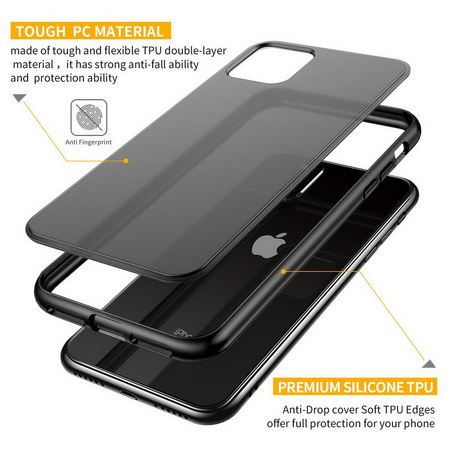 Etui D-Pro Matte Hybrid obudowa matowa do iPhone 11 (Czarny)