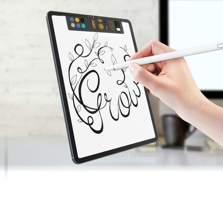 Rysik D-Pro Stylus Pen Active Pencil S7 aktywny pojemnościowy uniwersalny do ekranów dotykowych tablet telefon iOS Android Windows (Biały)