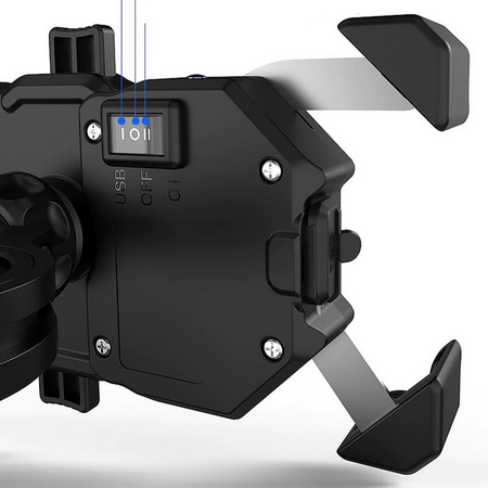 NOX Motorcycle Phone Holder 15W Wireless Charger USB QC3.0