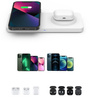 Ładowarka indukcyjna MFC M15 Duo 2in1 Dual MagSafe Charger podwójna bezprzewodowa magnetyczna stacja ładująca na dwa telefony do iPhone (Biała)