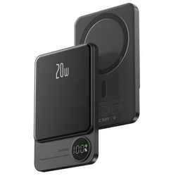Power Bank 2w1 indukcyjny bezprzewodowy magnetyczny szybki 20W PD do Apple MagSafe iPhone 10000mAh (Czarno szary)