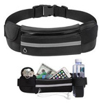 Waist Bag Cargo sportowa saszetka pas do biegania nerka na telefon / bidon (Black)