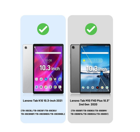 Etui D-Pro 360 Armor Strap Case obudowa pancerna z uchwytem na rękę i paskiem na ramię do  Lenovo Tab M10 Plus 2nd Gen. 10.3" (X606) / Lenovo Tab K10 10.3" (TB-X6C6) (Czarny)