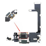 Gniazdo złącze port dock ładowania mikrofon dolny taśma flex Lightning do Apple iPhone 11 Pro (OEM) (Czarny)