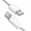 Kabel przewód szybki 60W USB-C do USB-C Typ C do MacBook 100cm 1m (Biały)
