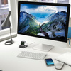 Stojak z ładowarką USB-C stacja do Apple Watch 4/5/6/7/8/9/10/11/SE/Ultra 1/2/3 (Szary/Biały)