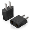 Adapter sieciowy przejściówka gniazdko polskie europejskie EU PL - wtyczka amerykańska USA Kanada (Czarny)
