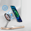 Ładowarka indukcyjna MFC 3in1 Magnetic Charging Station potrójna bezprzewodowa magnetyczna stacja ładująca do MagSafe Apple Watch AirPods iPhone (Biała)