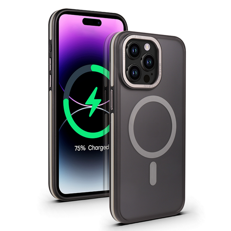 Etui D-Pro Matte Contrast MagSafe Case obudowa magnetyczna iPhone 15 (Pomarańczowe)