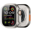 Etui D-Pro Metal Case + Glass 2w1 obudowa metalowa aluminiowa + szklo hartowane na ekran do Apple Watch Ultra 1/2/3 49mm (Natural Titanium / Tytan naturalny)