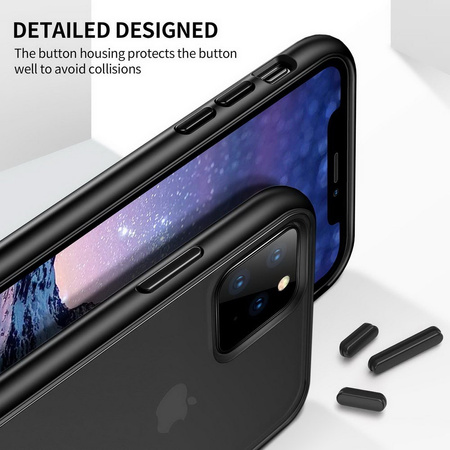 D-Pro Matte Hybrid Case Etui Obudowa iPhone 11 Pro (Black)