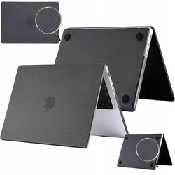 Hard Case etui obudowa MacBook Pro 13 (A1706 / A1708 / A1989 / A2159 / A2251 / A2289 / A2338 M1 M2) (Carbon Black)