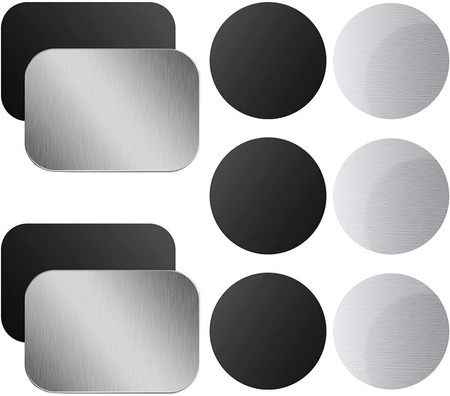 Blaszka płytka metalowa uchwyt magnetyczny naklejka do telefonu 65x45mm (Czarny)