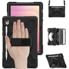 D-Pro 360 Shock V2 Strap Case etui pancerne z uchwytem na rękę i paskiem na ramię do Samsung Tab S11 (X730/X736/X736B) (Czarny)