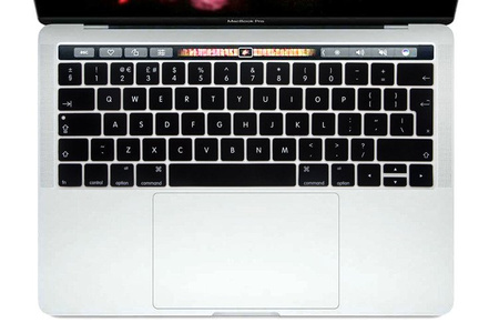 Nakładka osłona silikonowa na klawiaturę laptopa Apple MacBook Pro 13 (A1706/A1989/A2159) / Pro 15 (A1707/A1990) TouchBar (Layout EU PL) (Czarna)