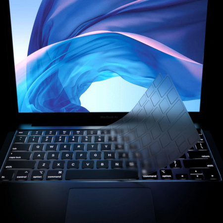 Osłona silikonowa nakładka na klawiaturę do MacBook Pro 14/Pro 16 M1/M2/M3/M4 / Air 13/Air 15 M2/M3/M4 (EU) (Przezroczysty)