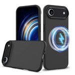 Etui D-Pro Velvet Silicone Case MagSafe obudowa magnetyczna z mikrofibrą do Apple iPhone 17 Air (Czarny)