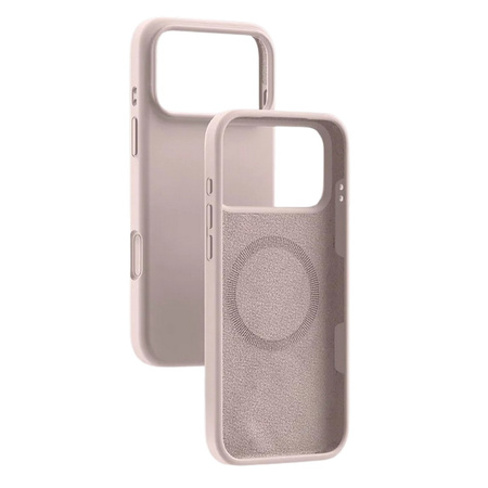  Etui D-Pro Velvet Silicone Case MagSafe obudowa magnetyczna z mikrofibrą do Apple iPhone 17 Pro (Różowy)