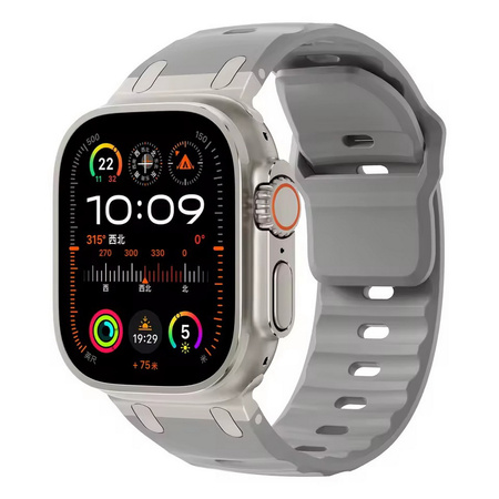 Pasek D-Pro Metro Band opaska sportowa do Apple Watch 4/5/6/7/8/9/10/11/SE/Ultra 1/2/3 44/45/46/49mm (Szary)