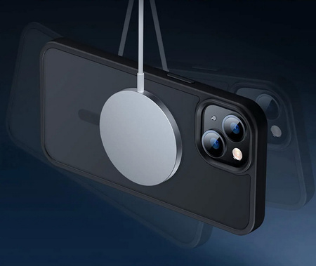 Etui D-Pro Matte Hybrid MagSafe Case obudowa magnetyczna do Apple iPhone 12 mini/13 mini (Czarny)