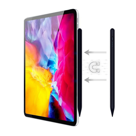 Rysik D-Pro Stylus Pen Pencil 2 Gen. Palm Rejection / Tilt Sensing precyzyjny do rysowania dla Apple iPad (2018-2025) iPad 6/7/8/9/10/11 iPad Mini 5/6/7 iPad Air 3/4/5/6/7/M2/M3 iPad Pro 11" 1/2/3/4/5/M4 iPad Pro 12.9" 3/4/5/6 iPad Pro 13" 7 M4 (Czarny)