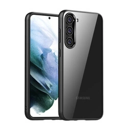 Etui D-Pro Crystal Hybrid obudowa hybrydowa mocna z czarną ramką do Samsung Galaxy S23+ Plus (Przezroczysty/Czarny)