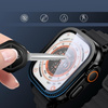 Szkło hartowane EX Pro z metalową aluminiową ramką szybka na ekran do Apple Watch Ultra 1/2 49mm (Black Titanium / Czarny)