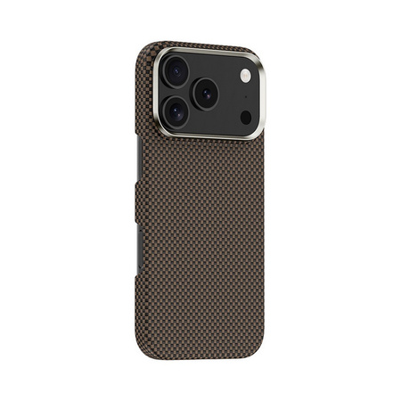 Etui D-Pro Carbon Kevlar® Air Slim Case 1500D MagSafe magnetyczna mocna cienka obudowa do Apple iPhone 17 Pro (Brązowy)