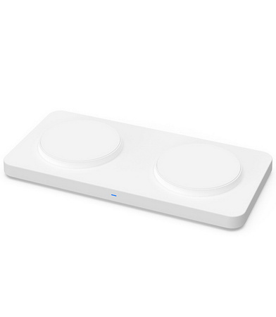 Ładowarka indukcyjna MFC M15 Duo 2in1 Dual MagSafe Charger podwójna bezprzewodowa magnetyczna stacja ładująca na dwa telefony do iPhone (Biała)