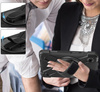 Zestaw D-Pro 360 Armor Strap Case etui pancerne z uchwytem na rękę i paskiem na ramię do Samsung Galaxy Tab A9 8.7" (X110/X115) (Czarne) + szkło ochronne 