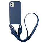 D-Pro Crossbody Silicone Case XL Strap etui z paskiem do iPhone 13 Pro (Cobalt Blue)