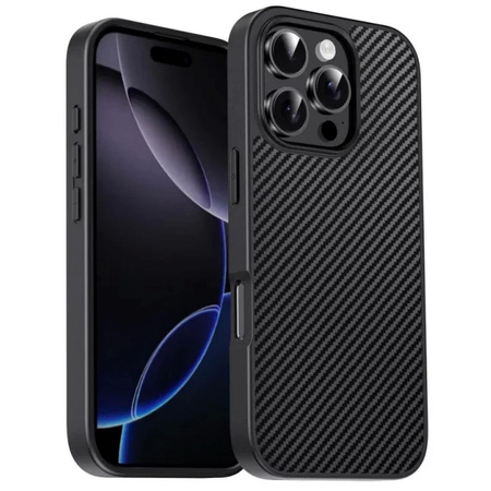 Etui D-Pro Brick Carbon TPU obudowa matowa do Apple iPhone 16 Pro (Desert Gold / Złoty)