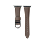 Pasek Glow Leather Band skórzana bransoleta do Apple Watch 38/40/41/42mm 1/2/3/4/5/6/7/8/9/10/SE (Brązowy/ Czarny)