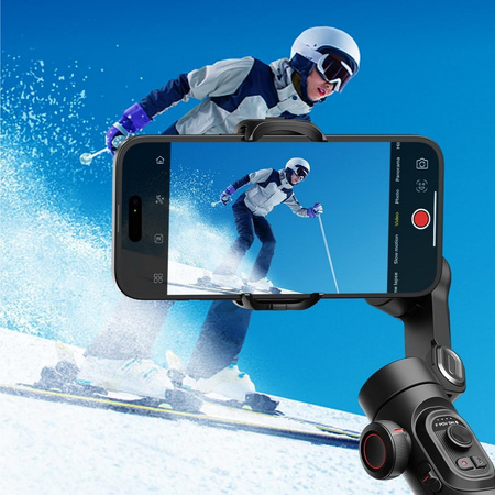 Gimbal Aochuan Smart XE Stabilizator 3-osiowy ręczny do smartfona ze statywem tripod selfie stick to telefonu (Czarny)