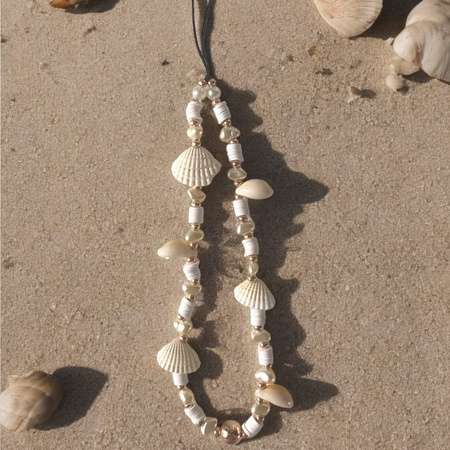 Glow Shell Hand Charms smycz ozdobna muszelki pasek na rękę phone charm zawieszka etui telefon