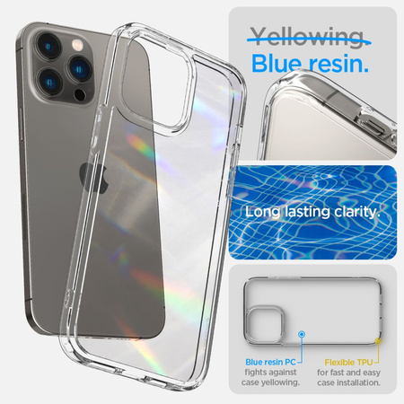 Etui Spigen Ultra Hybrid Case obudowa mocna wzmacniana iPhone 14 Pro (Crystal Clear)