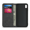 Etui D-Pro Flip Cover Wallet Case z klapką magnetyczną portfel iPhone XS Max (Czarny)